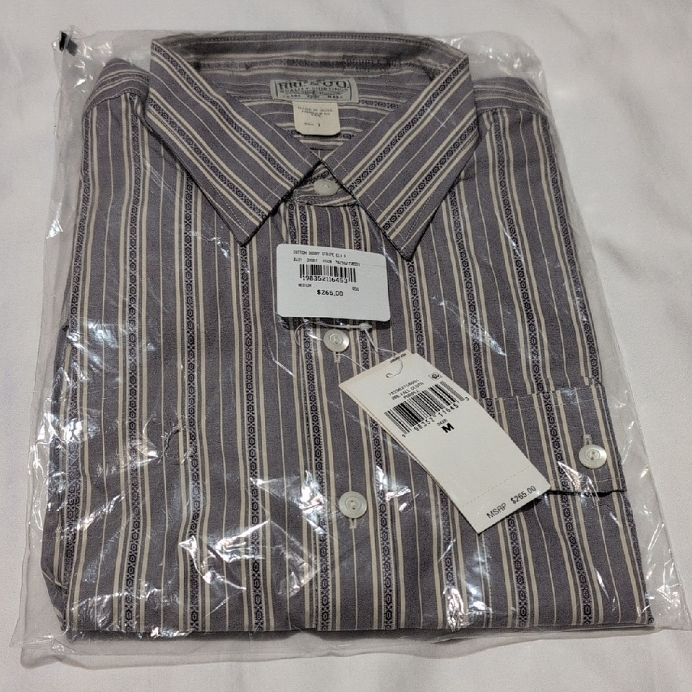 Ralph Lauren Men's Gray Striped Shirt